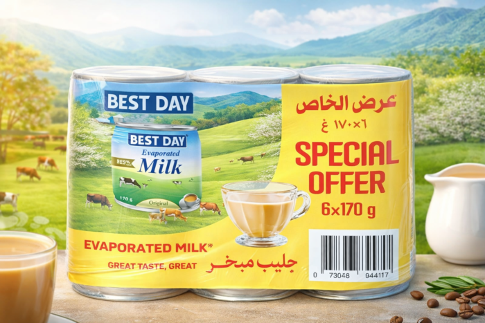 Best Day Evaporated Milk - Best Day Evaporated Milk -6-pack of 170g