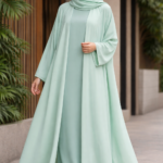 Mint Green Abaya - Mint Green Abaya - Free Size
