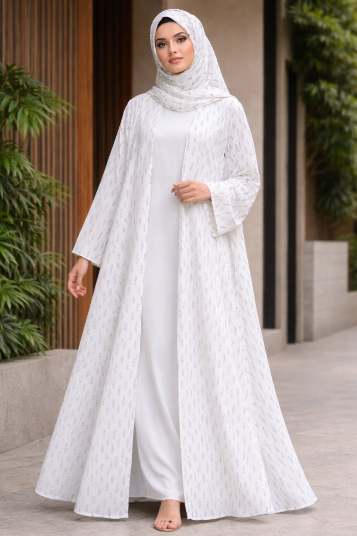 White Abaya - White Abaya - Free Size