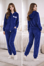 Dark Blue Pajama Set - DARK BLUE PAJAMA-M