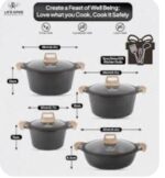 granite coated cookware set - مجموعة أواني الطهي بطبقة جرانيت 8 قطع
