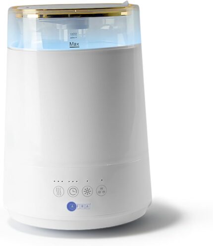 AFRA Ultrasonic Humidifier - مرطب هواء فوق صوتي AFRA سعة 4 لترات، تقنية فوق صوتية، مؤقت 2، 4 و 8 ساعات، ضوء محيطي، وضع النوم، سعة 4 لترات، AF-801UH، ضمان سنة واحدة