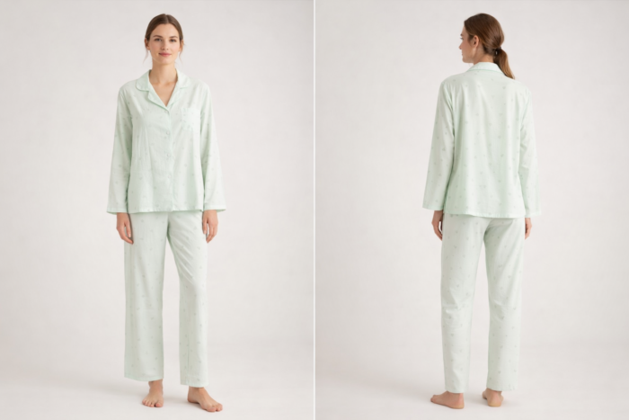 mint green pajama set - مجموعة ملابس النوم مع هذا الطقم الأنيق من البيجامة باللون الأخضر النعناعي