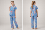 floral pajama set for girls - طقم بيجامة مزهر للبنات