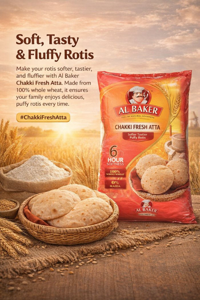 Chakki Fresh Atta - AL BAKER Chakki Fresh Atta - 10kg
