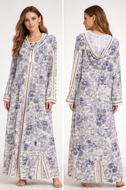 long floral kaftan dress - long floral kaftan dress