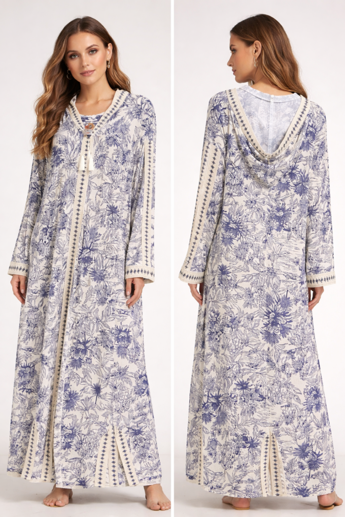 long floral kaftan dress - long floral kaftan dress