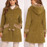 stylish hooded coat - This stylish hooded coat corduroy fabric