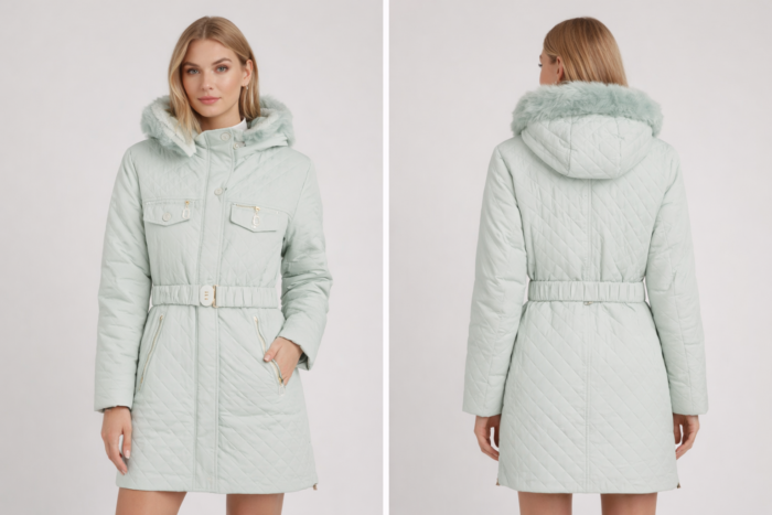 mint green quilted winter coat - mint green quilted winter coat