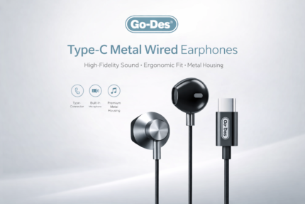 Go-Des Type-C earphone - Go-Des Type-C Metal Wired Earphone – Model GD-EP203