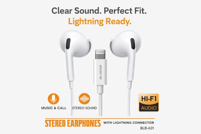 BLBERRI BLB-631 earphones - BLBERRI BLB-631 Stereo Earphones with Lightning Connector