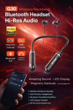 G30 Wireless Neckband Headset - G30 Wireless Neckband Bluetooth Headset – Hi-Res Audio