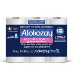 Alucozy kitchen towels - مناديل مطبخ ألوكوزاي 2 طبقة