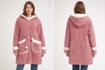 Women’s Soft Hooded Winter Coat - Women’s Soft Hooded Winter Coat pink