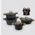 granite coated cookware set - مجموعة أواني الطهي بطبقة جرانيت 8 قطع
