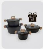 granite coated cookware set - مجموعة أواني الطهي بطبقة جرانيت 8 قطع