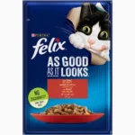 FELIX Beef in Jelly Wet Cat Food - FELIX As Good As It Looks with Beef in Jelly Wet Cat Food 85g