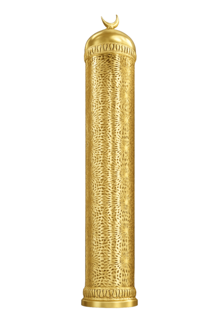 Luxury Gold Ramadan Floor Lantern - Luxury Gold Ramadan Floor Lantern – Islamic Decorative Metal Lamp(هلال ، فانوس ، رمضان كريم)