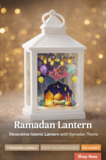 LED Decorative Ramadan Lantern - elegant LED Decorative Ramadan Lantern.(هلال ، فانوس ، رمضان كريم)