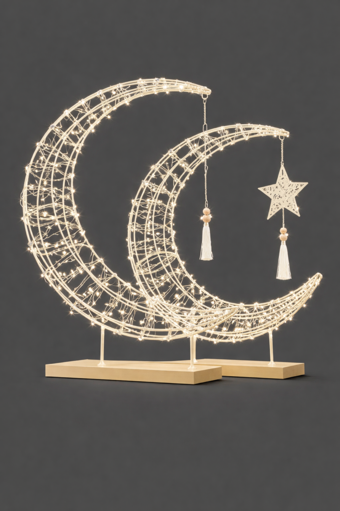 LED Crescent Moon Decorative Light - LED Crescent Moon Decorative Light.(هلال,فانوس,رمضان)