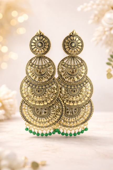 Antique Gold Chandelier Earrings - Antique Gold Chandelier Earrings