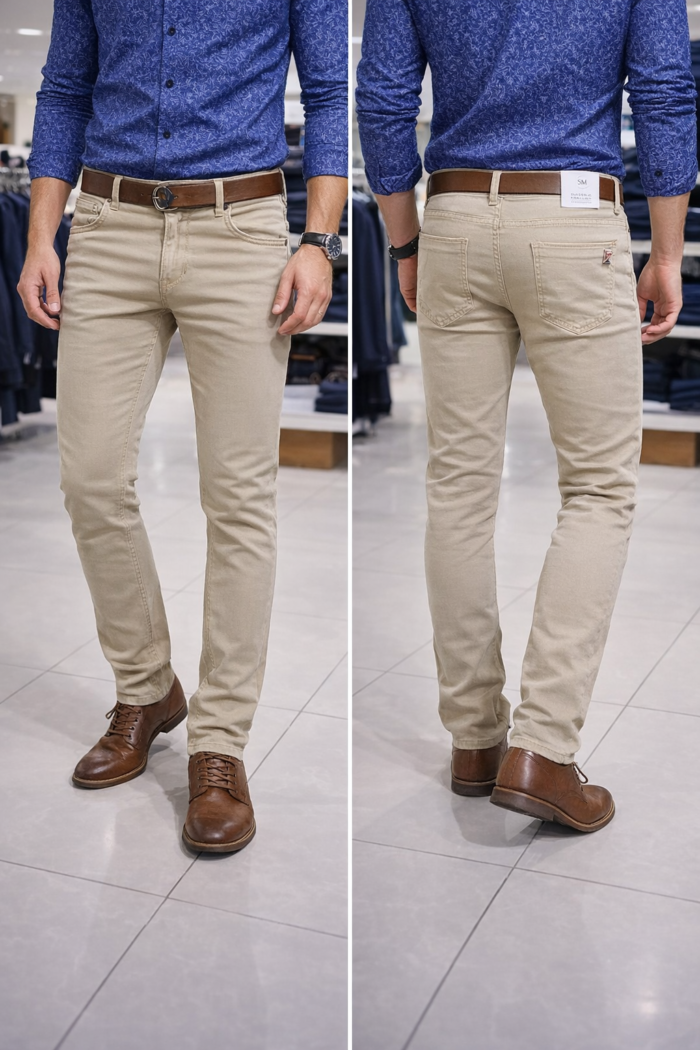 men's chino pants - سروال تشينو ضيق للرجال