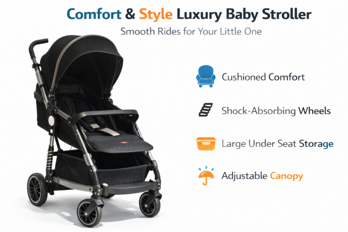 ⁦LuxaRide Comfort Baby Stroller⁩ - الصورة ⁦2⁩