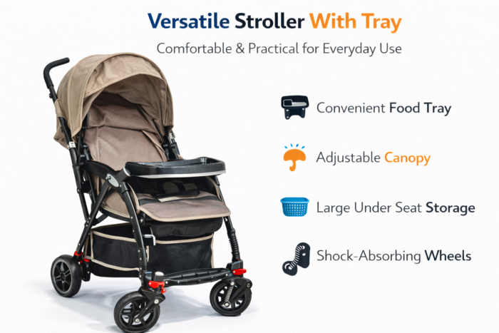 Versatile Baby Stroller with Tray - EveryGo Versatile Baby Stroller with Tray
