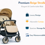 BeigeLux Premium Baby Stroller