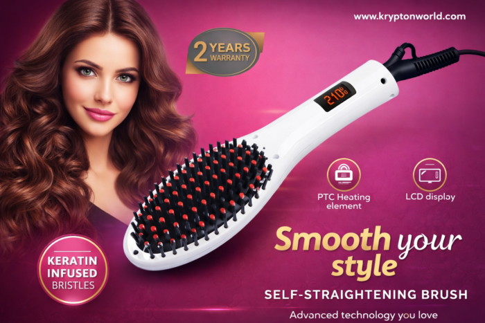 Electric Hair Straightening Brush - Electric Hair Straightening Brush – LCD Temperature Control