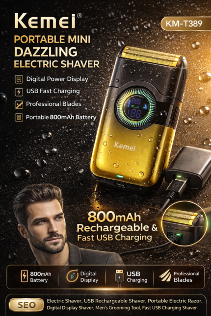 Kemei KM-T389 electric shaver - Kemei KM-T389 Portable Mini Electric Shaver