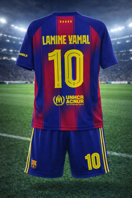 Lamine Yamal football kit - طقم قميص كرة القدم لامين يامال #10 – إصدار المشجعين (قميص وشورت)