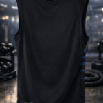 Men’s Sleeveless Performance Training Shirt – Breathable Gym Tank (Black)