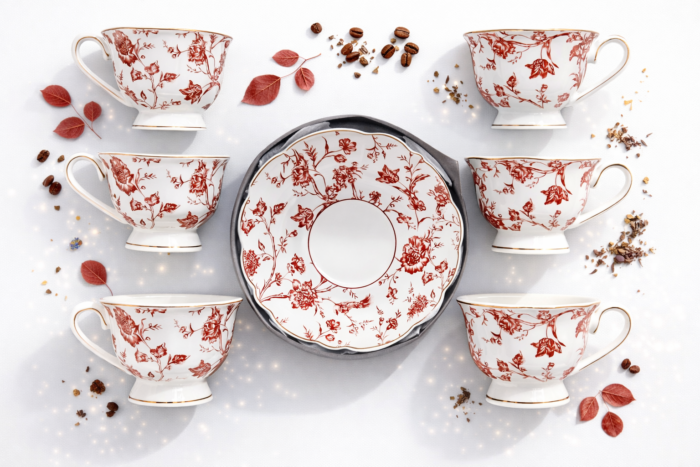 elegant tea cups set - TEA CUPS SET