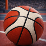 classic red and white basketball - كرة سلة كلاسيكية - كرة مطاطية حمراء وبيضاء