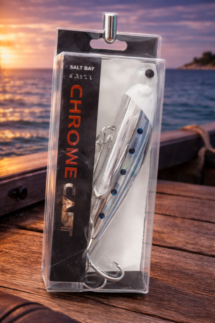 Salt Bay Chrome Cast Metal Jig - Salt Bay Chrome Cast Metal Jig – طعم عالي الوميض للصيد في المياه المالحة
