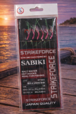 Strikeforce Sabiki Saltwater Hot Hooks Rig – Red & Green Skin Size 14