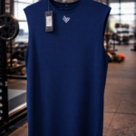 Sleeveless Gym Tank – Men’s Performance Training Top (Navy Blue)