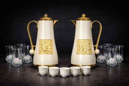 29-piece tea and coffee set - طقم شاي وقهوة من 29 قطعة باللون الذهبي