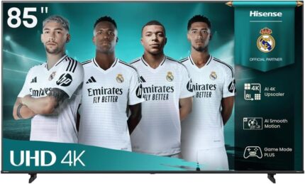 Hisense 85-Inch Smart TV 4K UHD - تلفاز Hisense الذكي 85 بوصة 4K UHD (85A61Q، 2025) - نظام VIDAA | Dolby Atmos وصوت Dolby | وضع الألعاب PLUS (VRR، ALLM) | محسن AI بدقة 4K، صوت