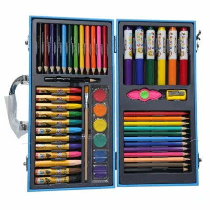colorful luxury art bag for kids - حقيبة فنية ملونة للأطفال شاملة وفاخرة باللون الأزرق