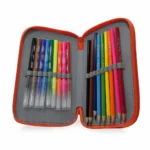 Double-Sided Zippered Art Pouch & Marker Set