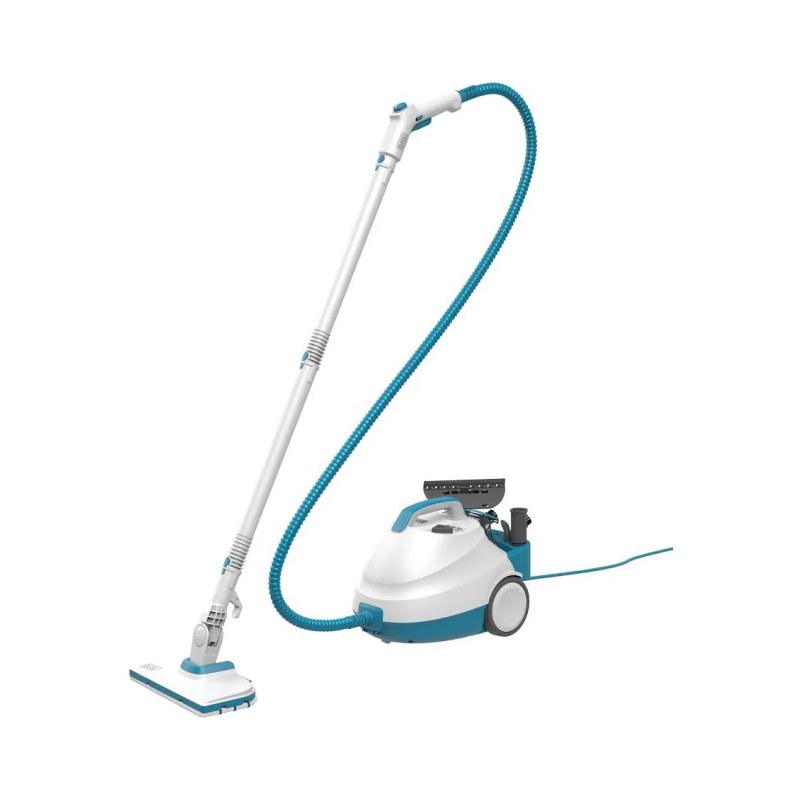 Black+Decker 2000W Pressurized Multi-Surface Canister Steam Mop with 8 Accessories (BHSMP2008-GB) - ممسحة بخار كهربائية لتنظيف وتعقيم الأرضيات من بلاك اند ديكر – موديل BHSMP2008-GB