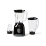 Black+Decker 400W Blender with Grinder Mill & Extra Blender Jar (BX365J-B5) - خلاط كهربائي مع مطحنة من بلاك اند ديكر 400 واط – موديل BX365J-B5
