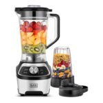 Black+Decker 1200W High-Speed Professional Countertop Blender (BXH1200-B5) - خلاط كهربائي مع مطحنة من بلاك اند ديكر 1200 واط – موديل BXH1200-B5