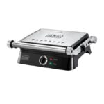 Black+Decker 1400W Non-Stick Panini & Contact Health Grill (CG1400-B5) - شواية كهربائية صحية غير لاصقة من بلاك اند ديكر – موديل CG1400-B5