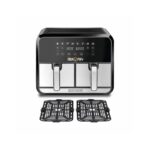 Black+Decker 1700W 8L Dual Zone Digital Air Fryer (DZAF1700-B5) - قلاية هوائية ديجيتال درج مزدوج من بلاك اند ديكر بقوة 1700 واط – موديل DZAF1700-B5