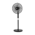 Black+Decker 16-Inch Adjustable Height Oscillating Pedestal Stand Fan (FS1620-B5) - مروحة عامودية بقاعدة من بلاك اند ديكر 16 بوصة – موديل FS1620-B5