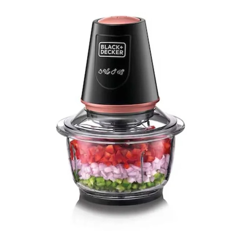 Black+Decker 400W Multi-Function Glass Bowl Food Chopper (GC430-B5) - قطاعة ومفرمة طعام كهربائية من بلاك اند ديكر 400 واط – موديل GC430-B5