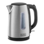 Black+Decker 2200W 1.7L Cordless Brushed Stainless Steel Electric Kettle (JC450-B5) - غلاية مياه كهربائية من بلاك اند ديكر – موديل JC450-B5